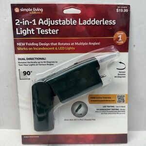 Living Solutions 2-In-1 Adjustable Ladderless String Light Tester‎ Incandescent
